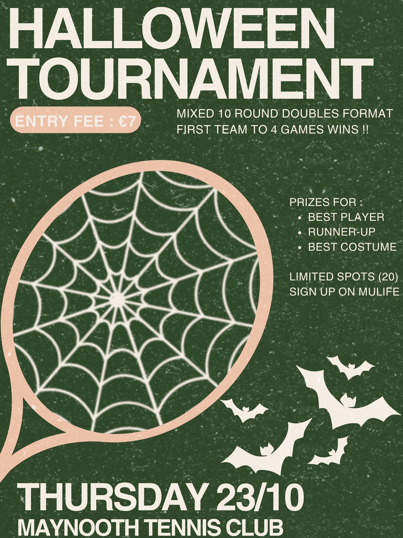 Halloween tennis tournament 